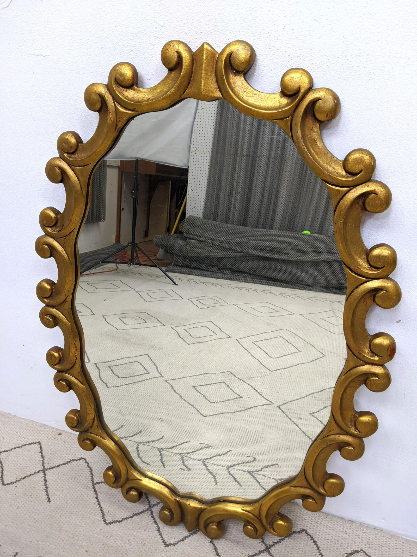 decorator Gold Gilt Wall Mirror. Provincial Style. (1 of 7)