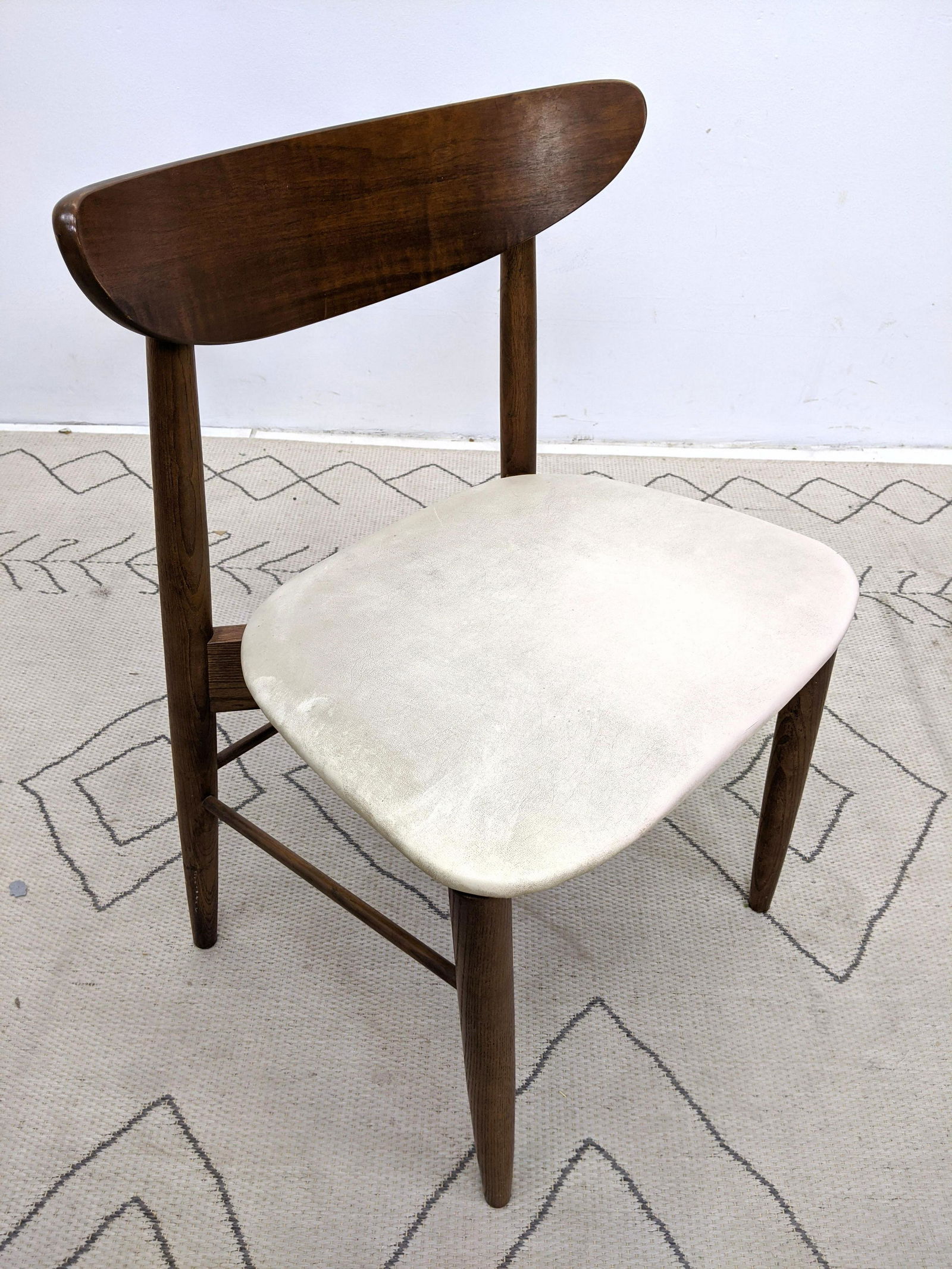 American Modern Walnut Side Desk Chair. (1 of 6)