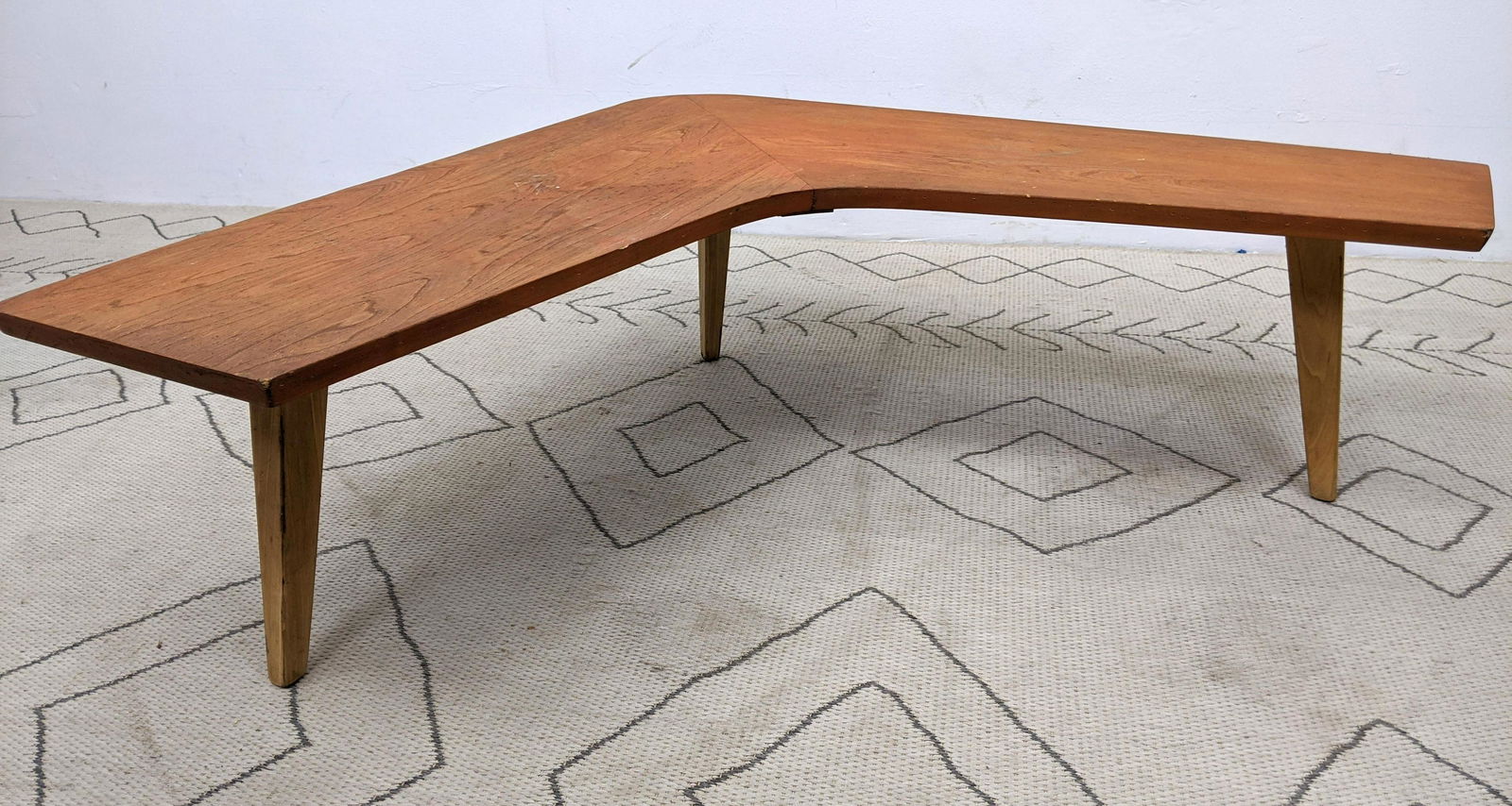 American Modern Boomerang Table with Risom Style Legs. (1 of 12)