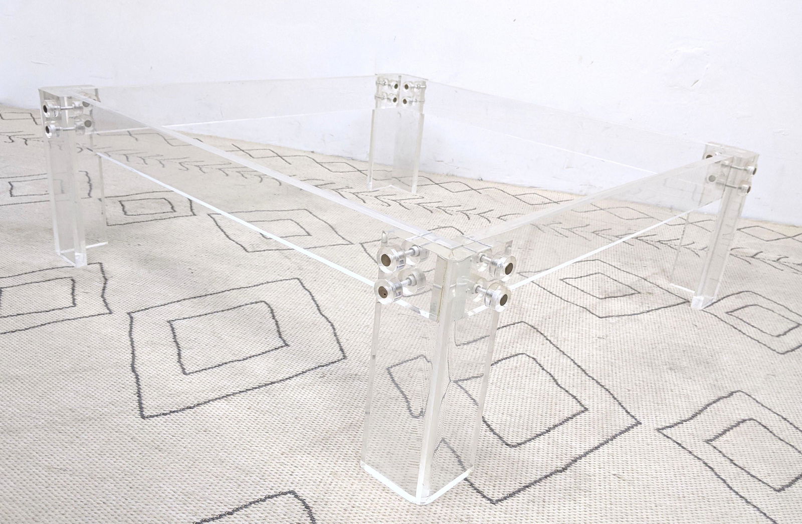 70s Modern Lucite Acrylic Coffee Cocktail Table.  Overs (1 of 5)