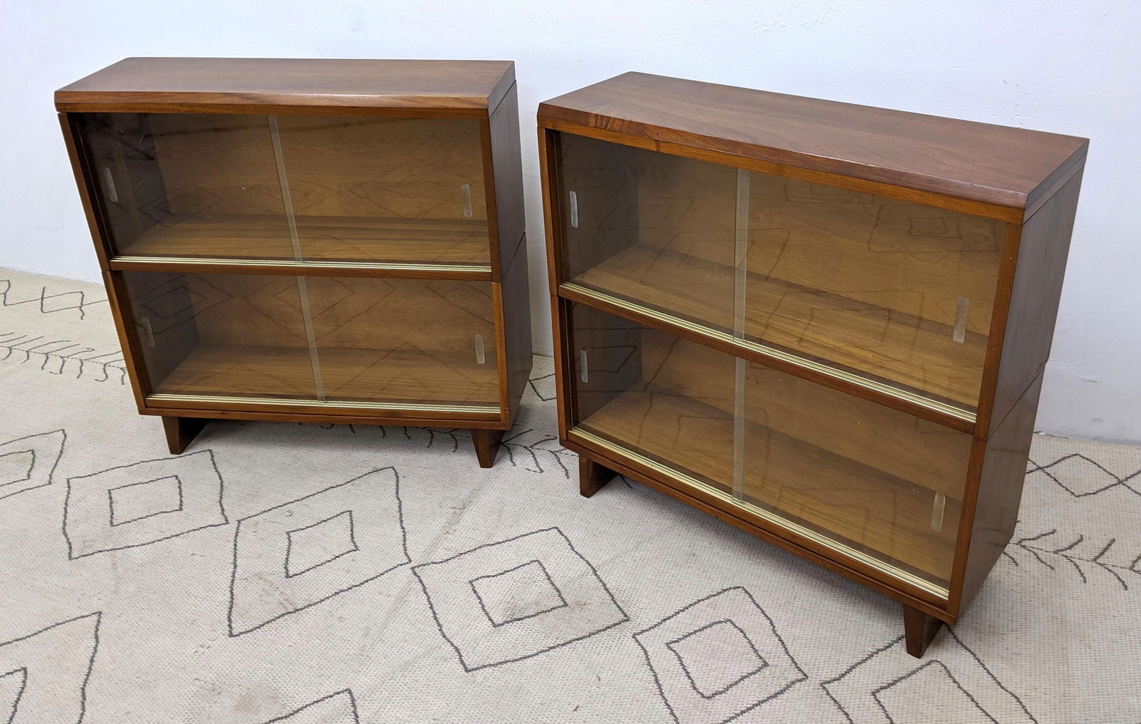 Pair George Nelson Style Stacking Bookcases. American M (1 of 14)
