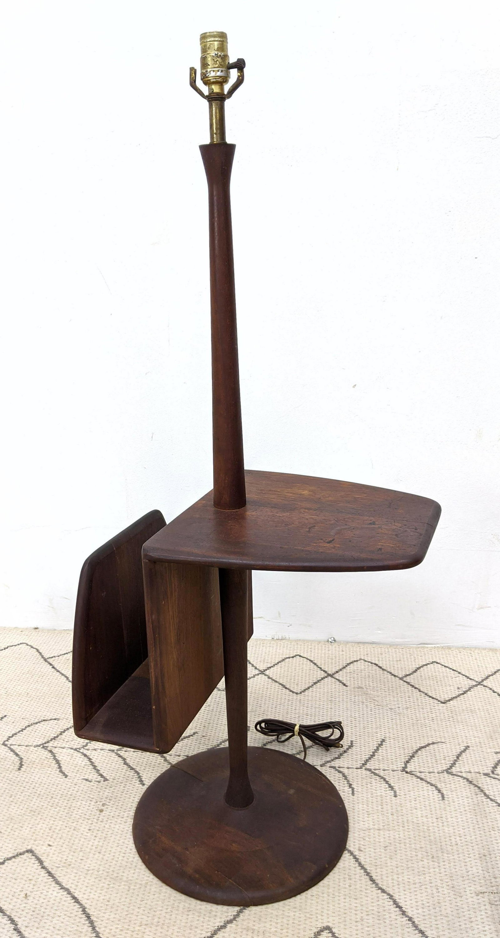 American Modern Walnut Magazine Lamp Table. (1 of 13)