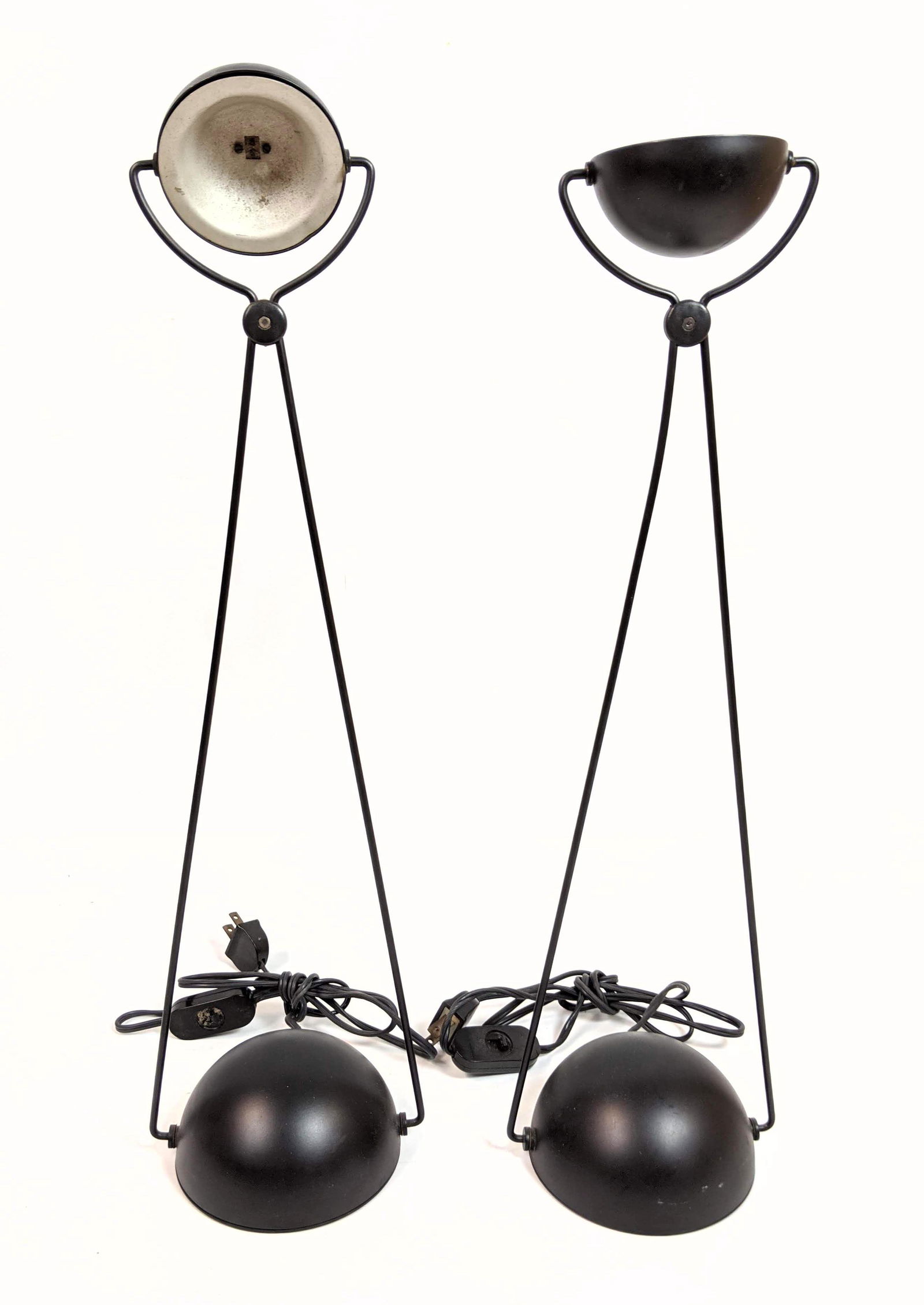 Pair STEFANO CEVOLI Table Lamps.: Pair STEFANO CEVOLI Table Lamps.-- Dimensions: H: 20 inches: W: 4.5 inches: D: 4.5 inches ---