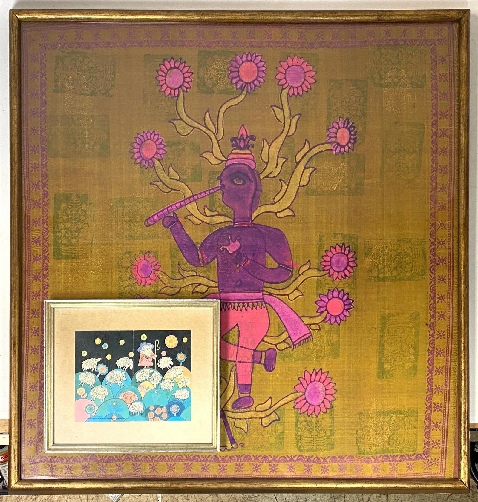 2 Modernist Style Prints. Large one Printed on silk (1 of 17)