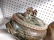 Agate bookends Art pottery bowls and vase. Signed. Drag - 9