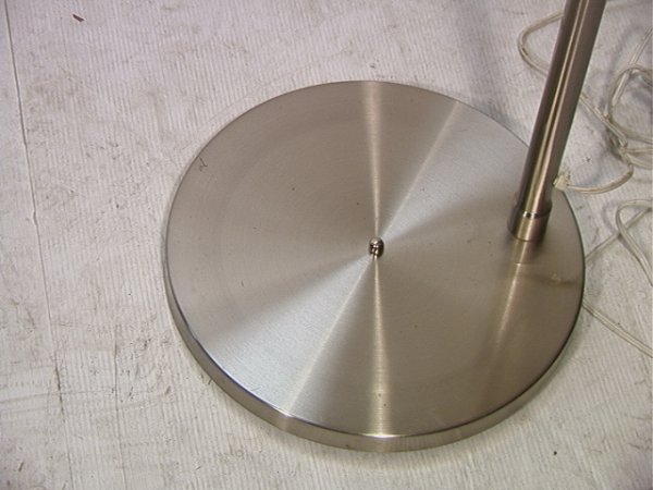 Modern Chrome Adjustable Arm Arc Lamp. Ball Shade - 2