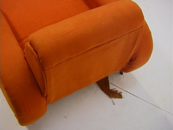 Marco Zanuso Style Lady Chair with Brass Legs - 5