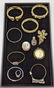 12pc Costume Jewelry Lot. Vintage carved shell cameo. B