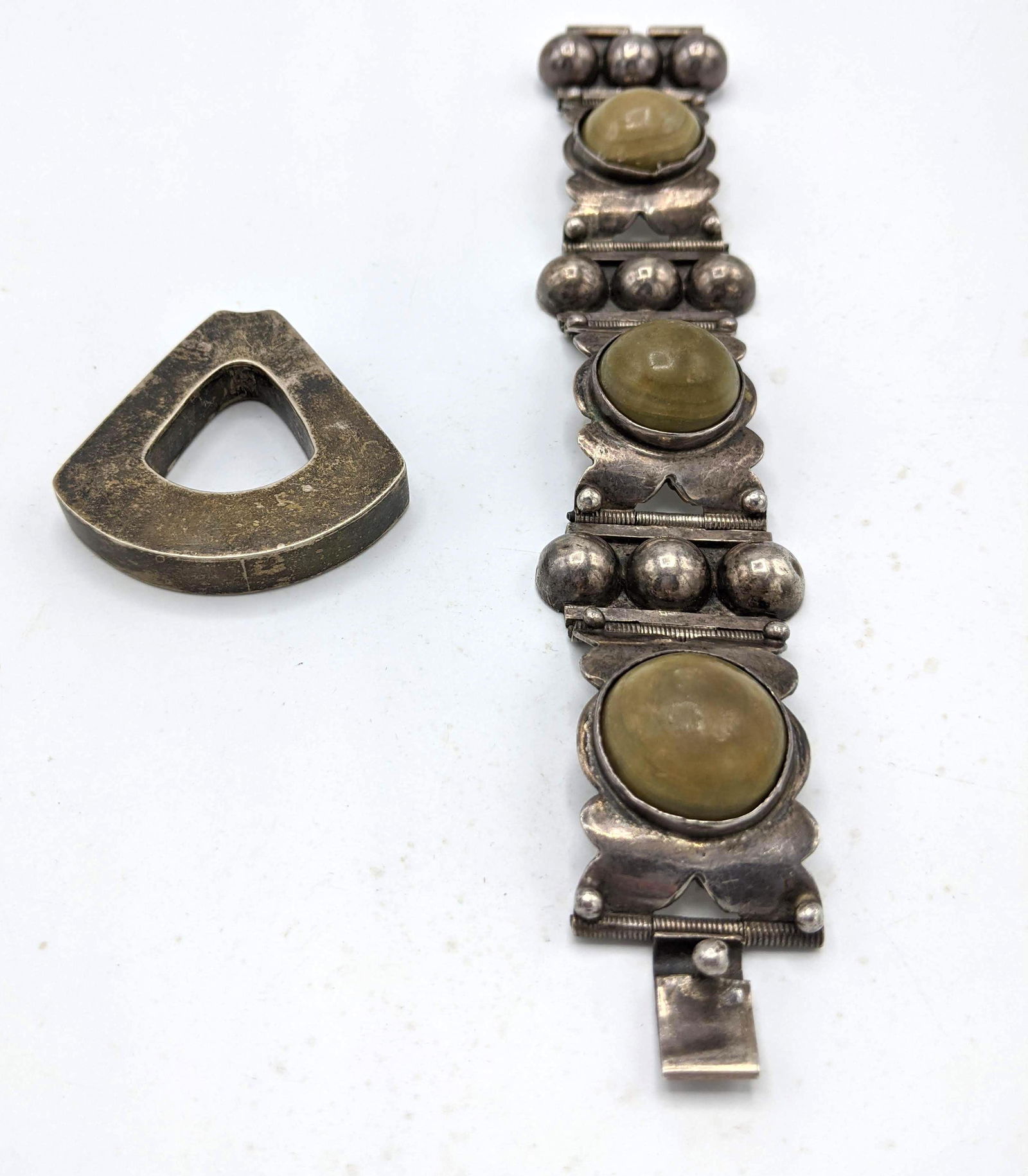 2pc Contemporary Silver Jewelry. BRENDA SCHOENFELD. 1) (1 of 7)