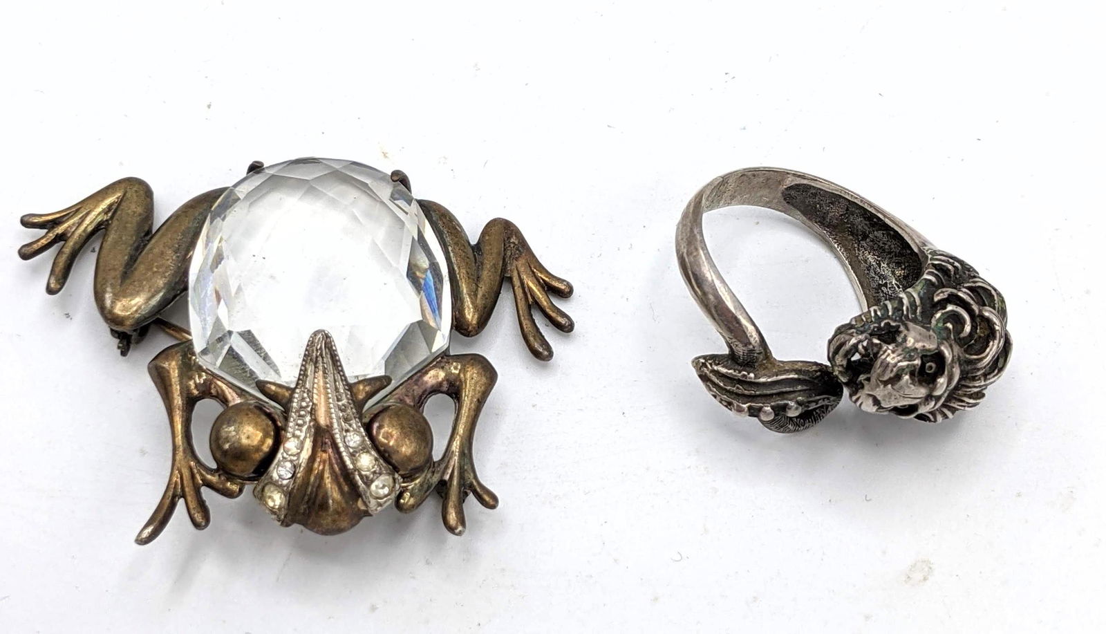 2pc Figural Silver Jewelry. 1) Sterling faceted jelly B (1 of 7)