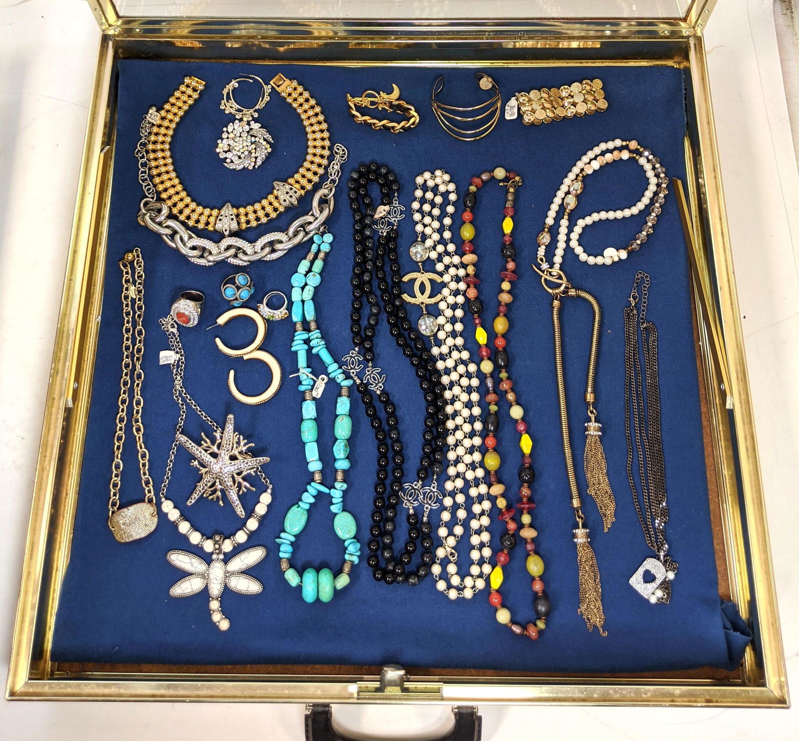 Large Case Lot of Costume Jewelry. Mostly beaded neckla (1 of 8)