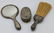 3pc Ornate Ladies Dresser Set. Antique. Sterling Silver