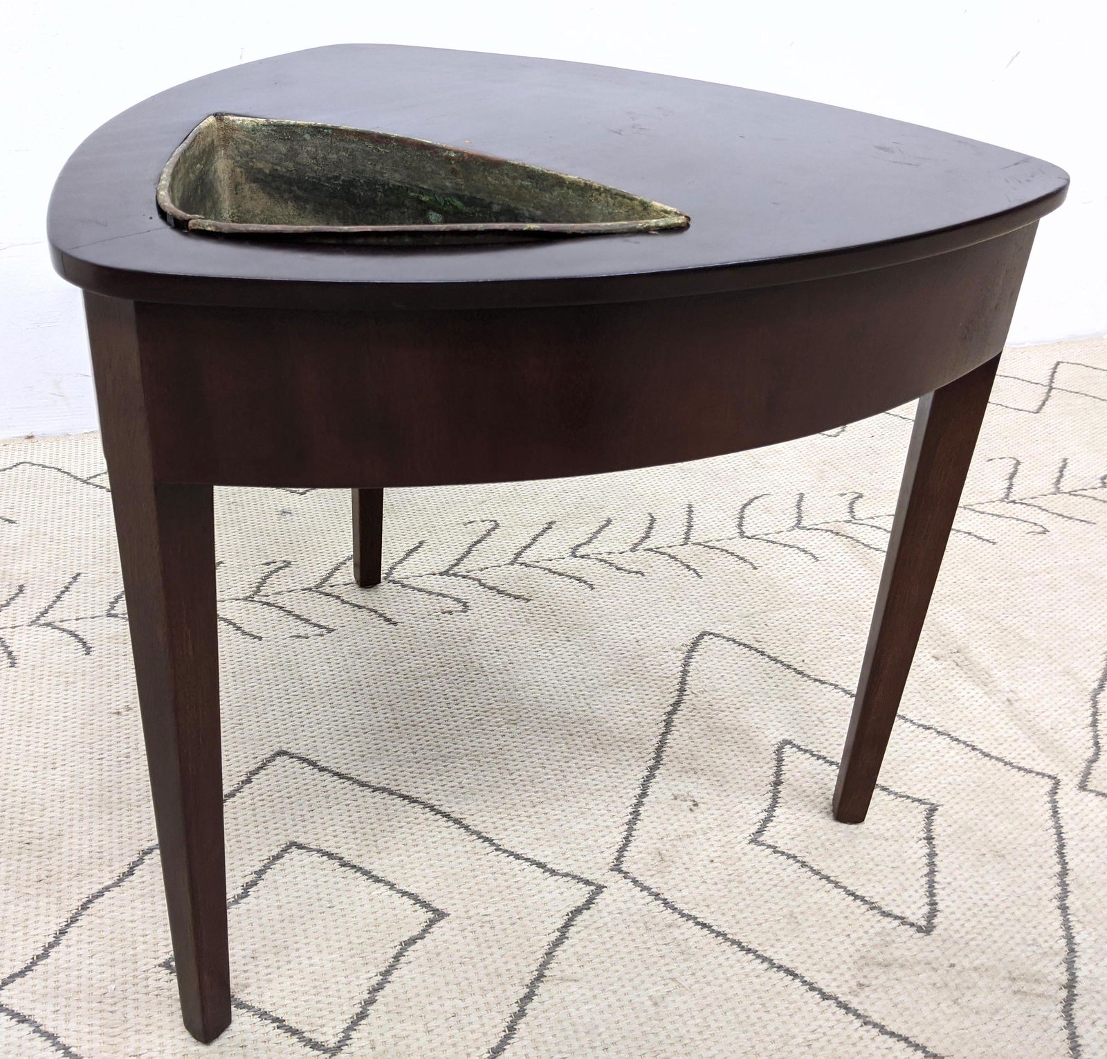 Art Deco Style Planter Table.  Guitar pick shape. (1 of 8)