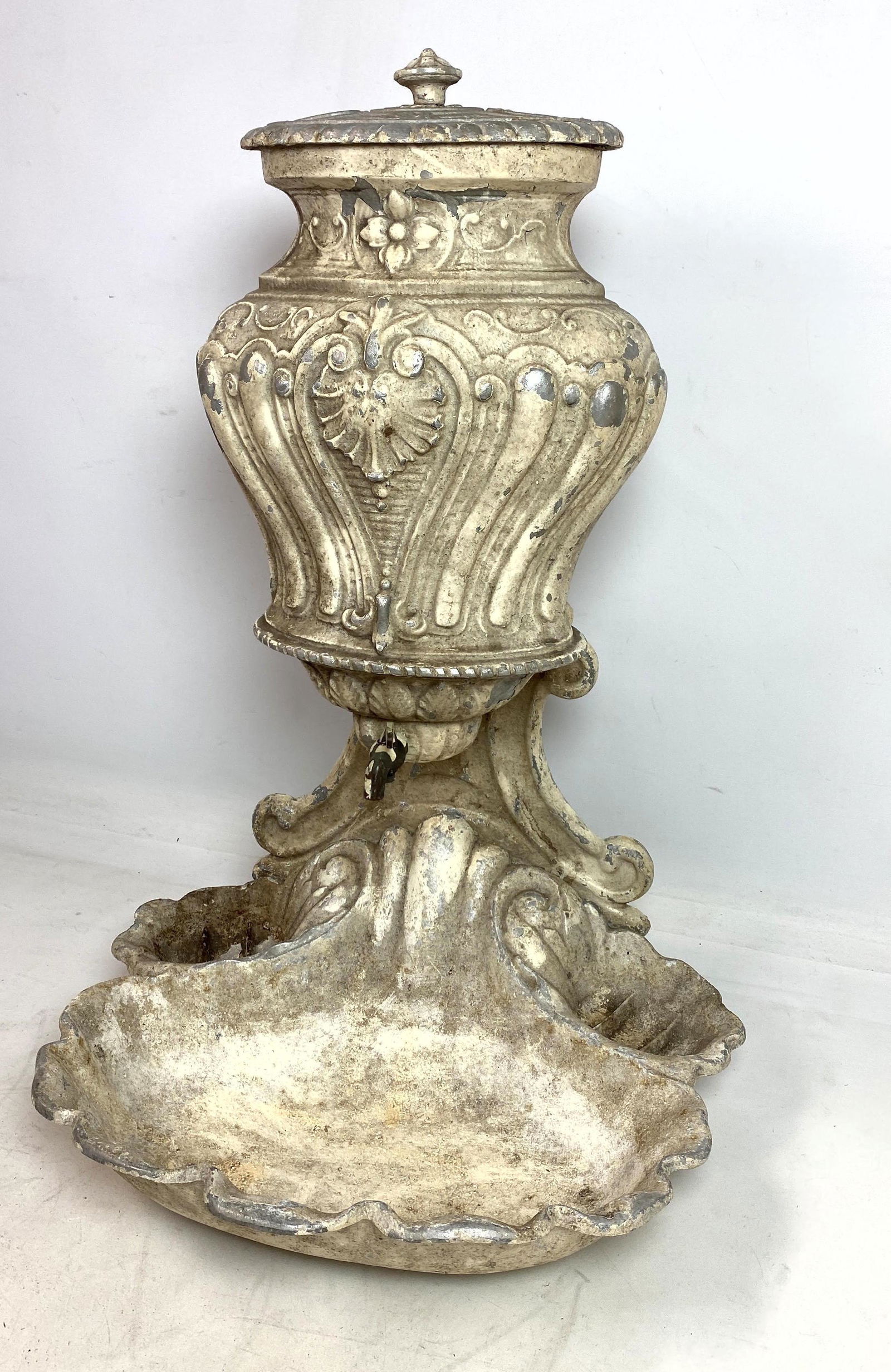 Painted Aluminum LAVABO.  Wall Mounted Shell Form Fount (1 of 11)