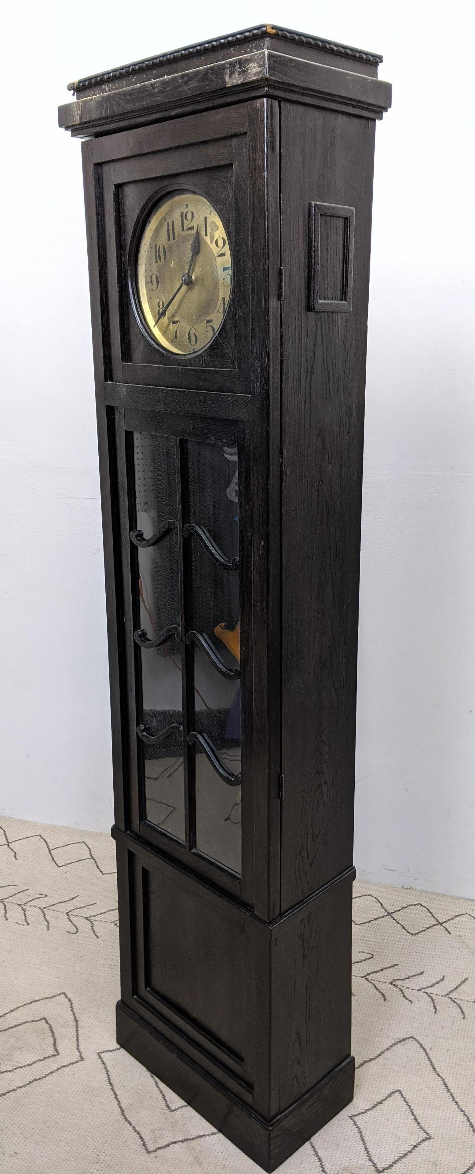 Arts and Crafts Dark Oak Tall Case Clock. (1 of 14)