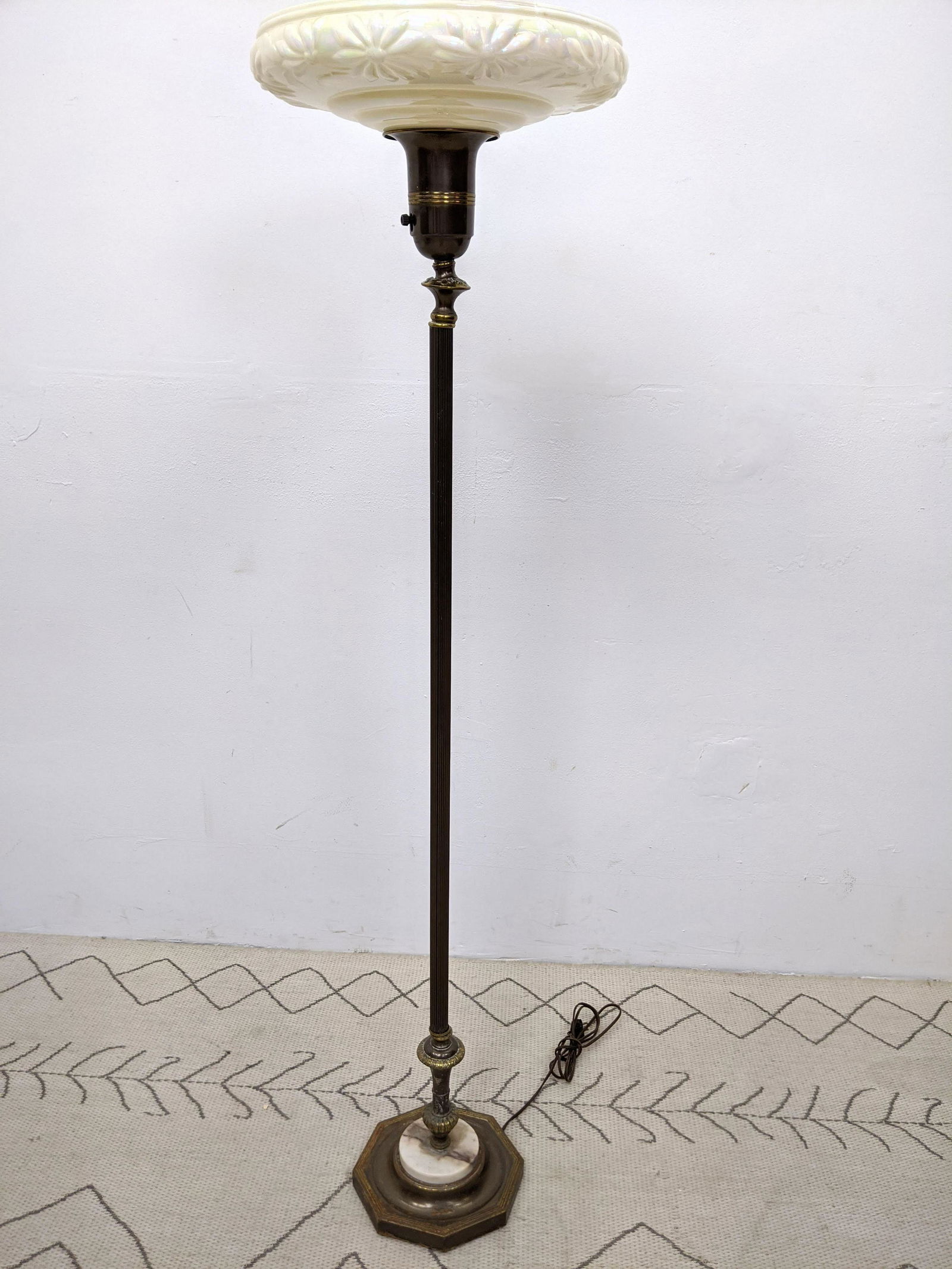 Glass Top Torch Floor Lamp. (1 of 11)