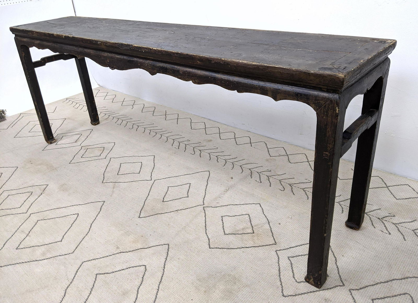 Asian Long Board Altar Table with Shaped Skirt. (1 of 19)