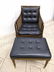 Decorator Regency Style Lounge Chair and Ottoman. Cane - 2