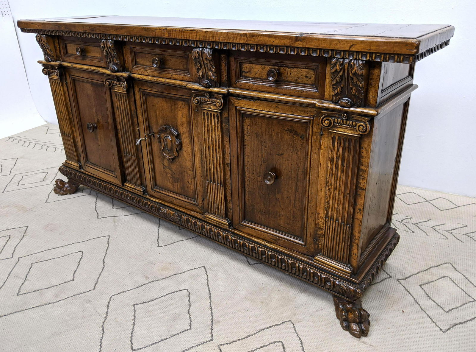 Circa 1800 Italian Renaissance Style Carved Cabinet.  C (1 of 18)