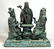 Bronze Figural Grouping Sculpture. Asian Figures at Ga