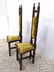Pair Turned Wood Tall Back Chairs with Narrow Shaped Se - 2