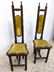 Pair Turned Wood Tall Back Chairs with Narrow Shaped Se - 3