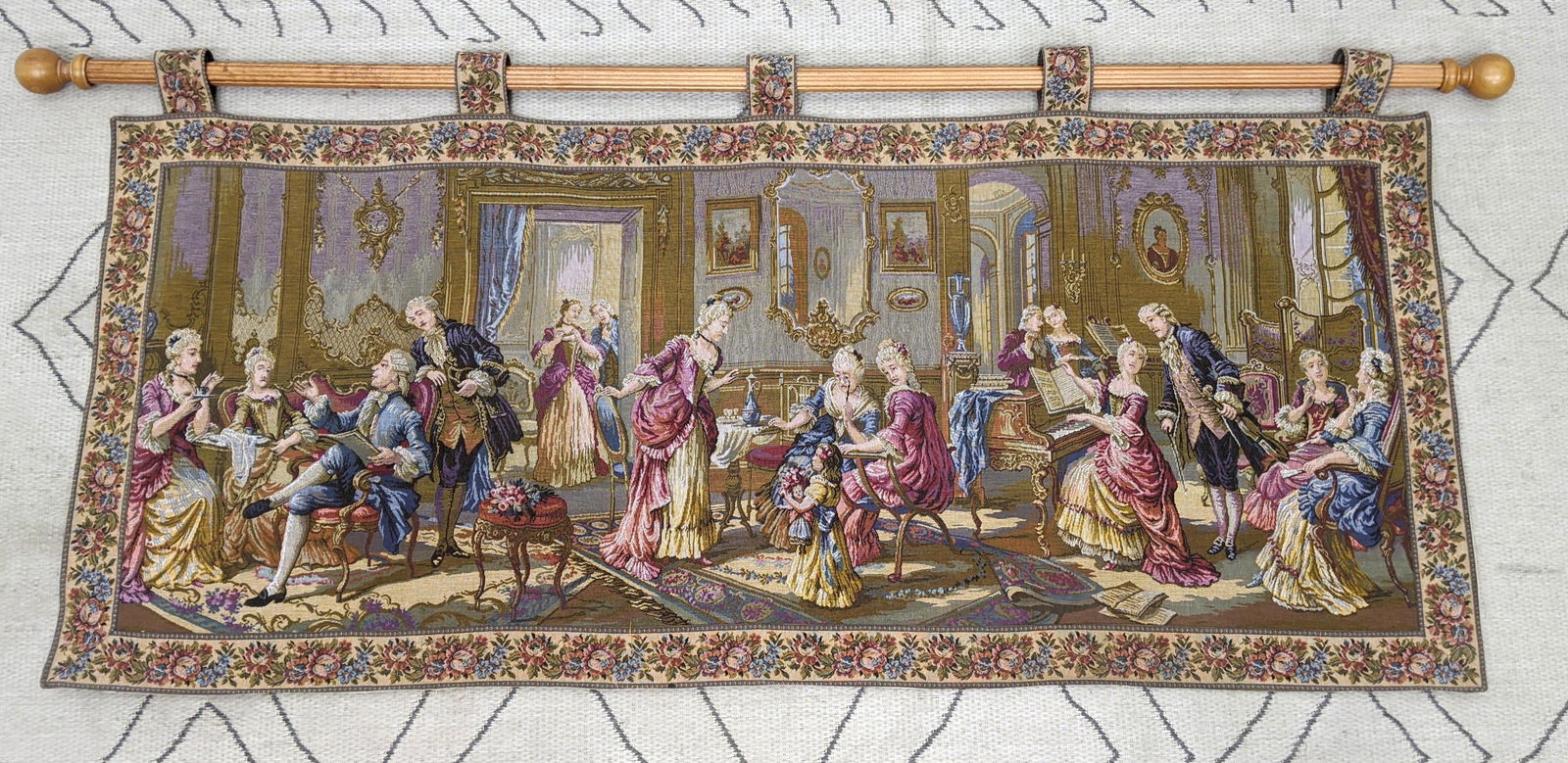 Large French Tapestry Wall Hanging. (1 of 8)