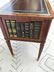 Leather Top Side Table with Book Form Doors and Sides. - 6