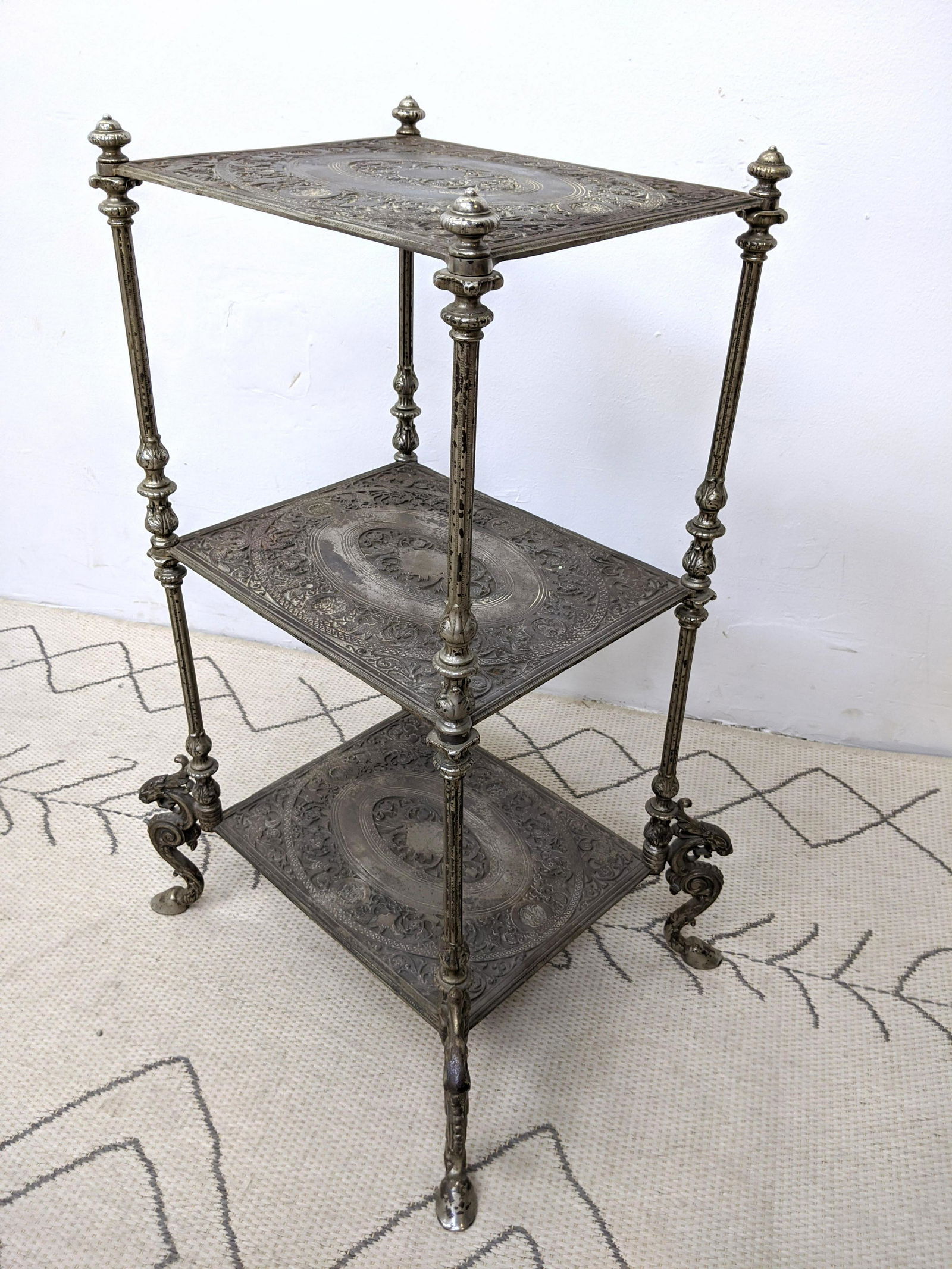 Fancy Decorative 3 Tier Metal Table Plant Stand.  Griff (1 of 12)