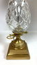 Pair WATERFORD Crystal and Brass Table Lamps. - 5