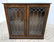 Tiger Oak Bookcase with Leaded Glass Doors. - 3
