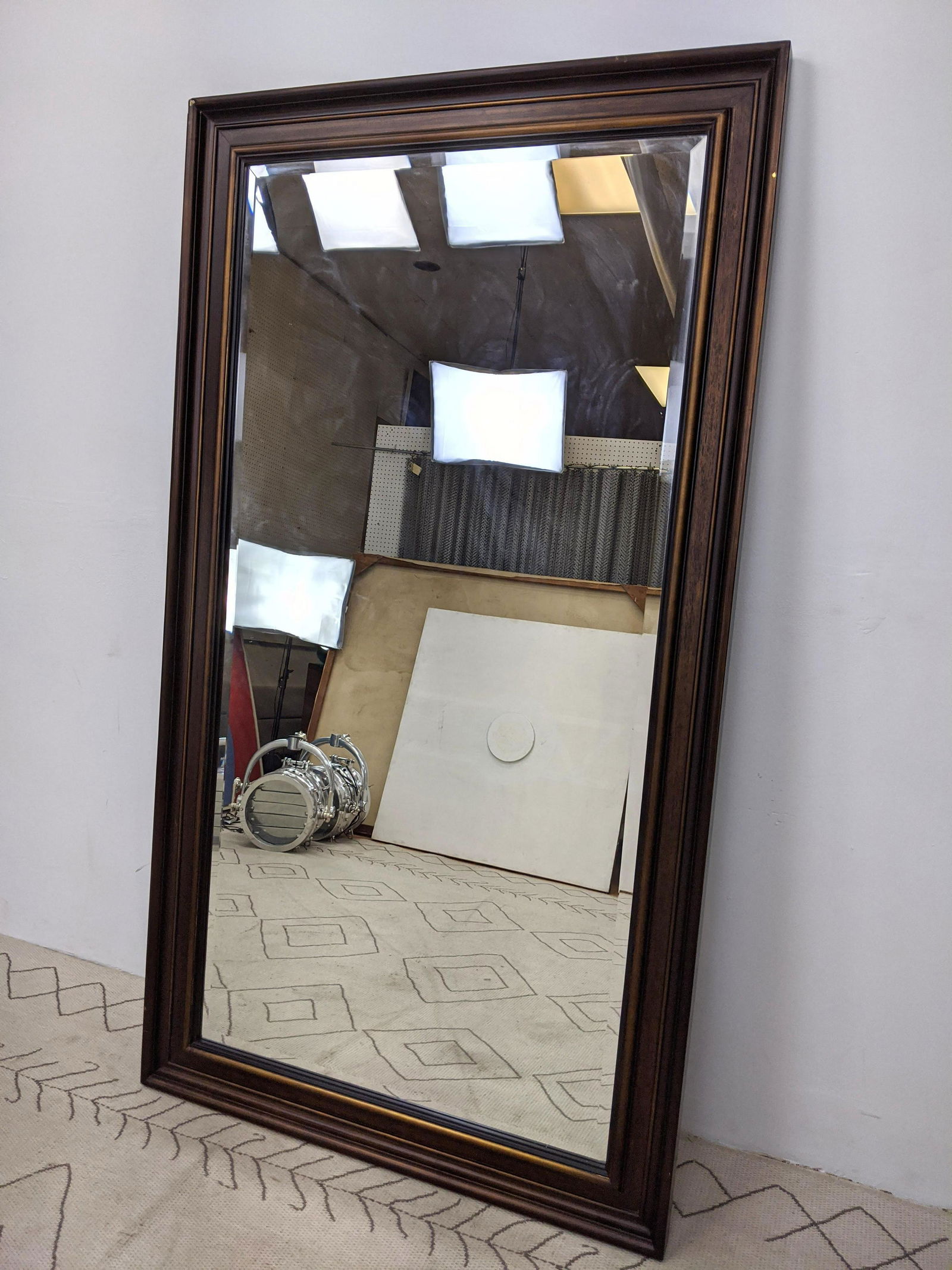 Oversized Large Decorator Wood framed Mirror. (1 of 8)