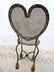 Italian Style Gilt Iron Side Chair. Heart Shaped Back. - 4