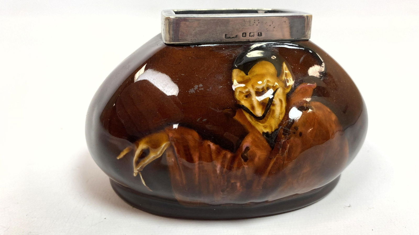 Royal Doulton Sterling and Ceramic Match Holder Decorat (1 of 7)