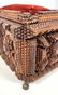 Tramp Art Sewing Dresser Box. Chip Carved. - 3