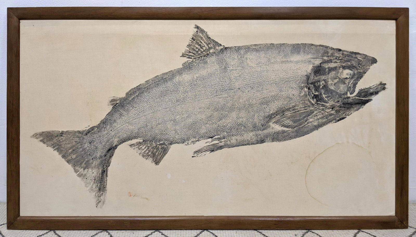 Asian Print of Fish.  Marked. (1 of 10)