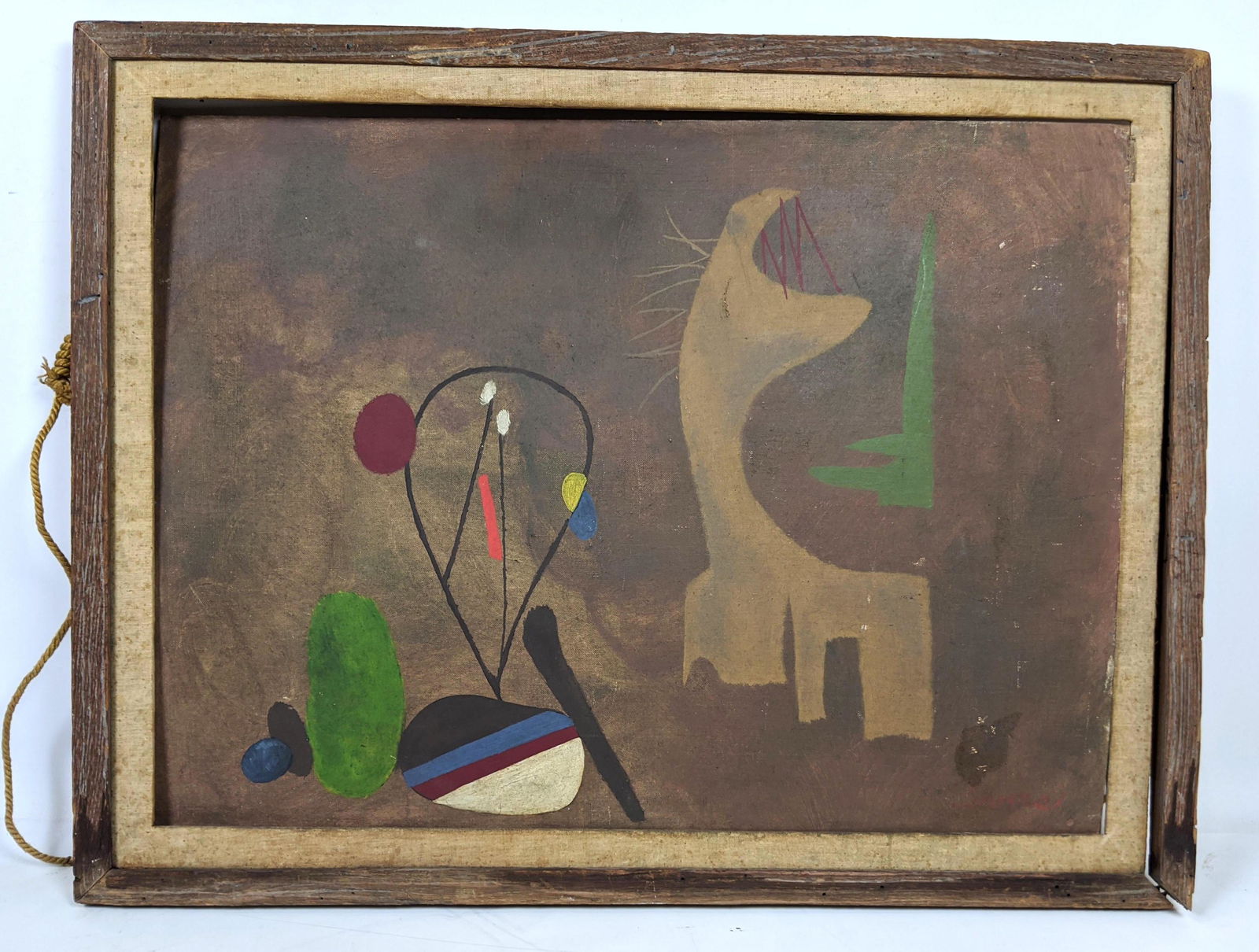 Artist Signed Abstract Modern Painting Sandstorm. (1 of 11)