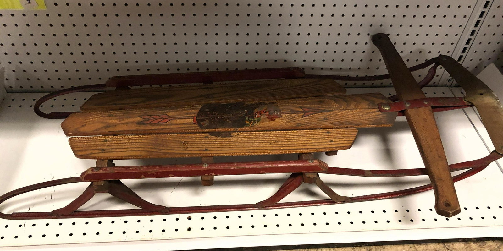 Antique Flexible Flier Sled.: Antique Flexible Flier Sled.-- Dimensions: ---