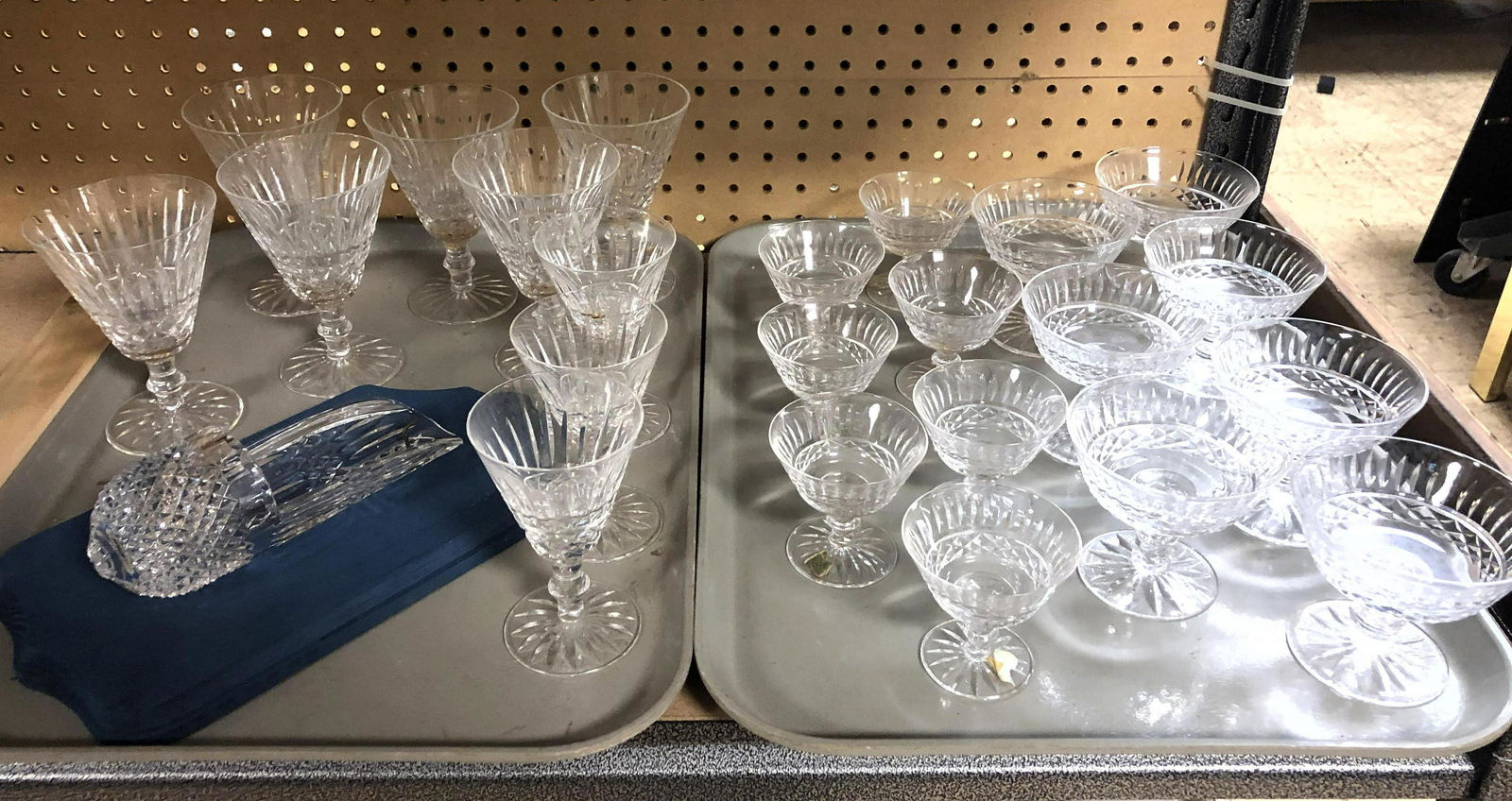 2 Trays of Waterford Crystal Stemware and Scoop. (1 of 8)
