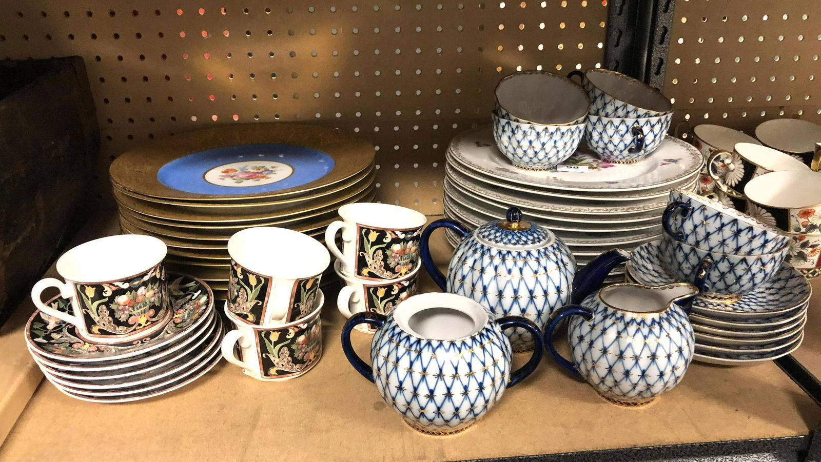 Russian and German China Lot Service plates, Floral. (1 of 10)