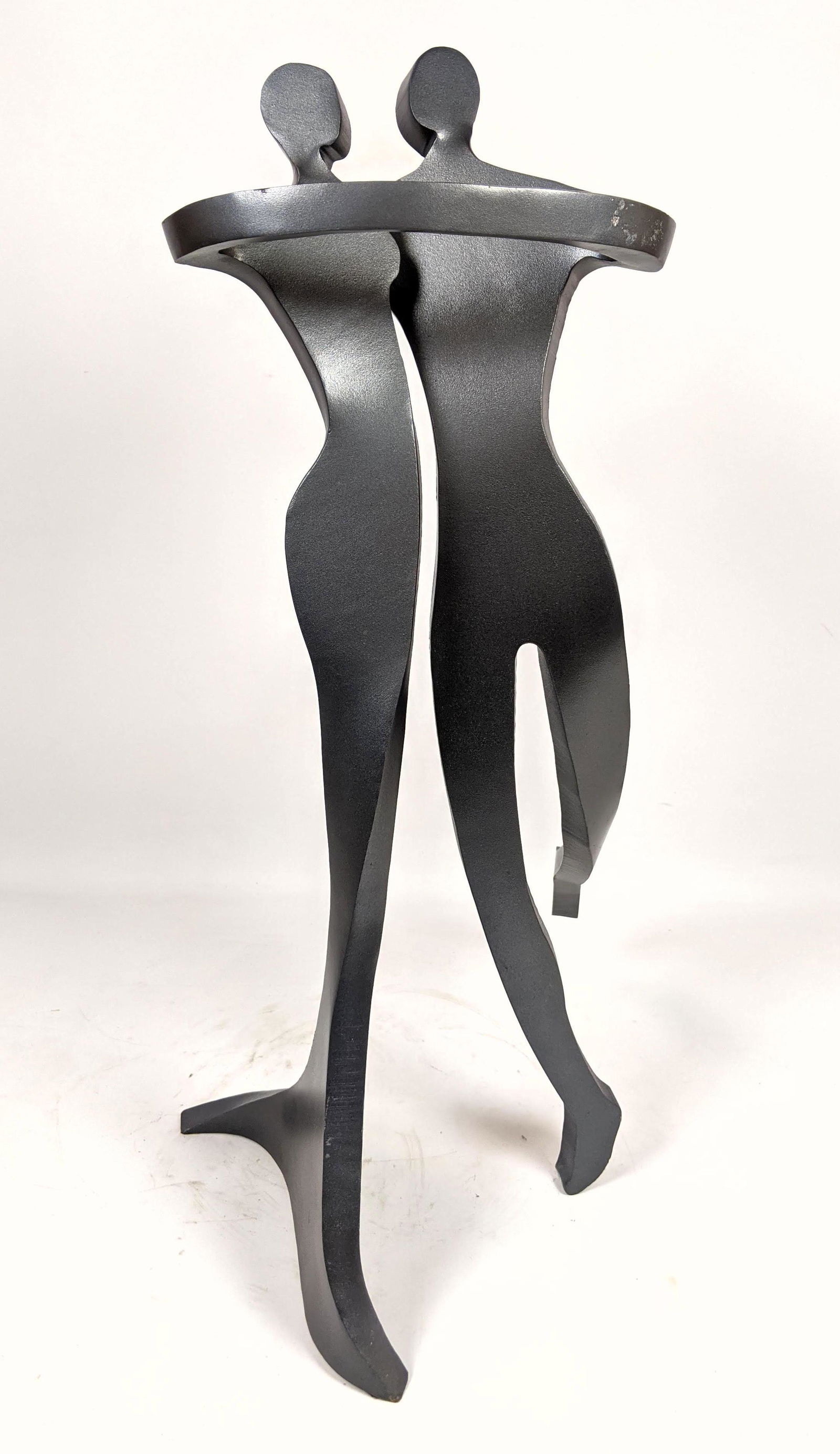 BORIS KRAMER Forged Iron Sculpture of Dancers.  Signed. (1 of 10)