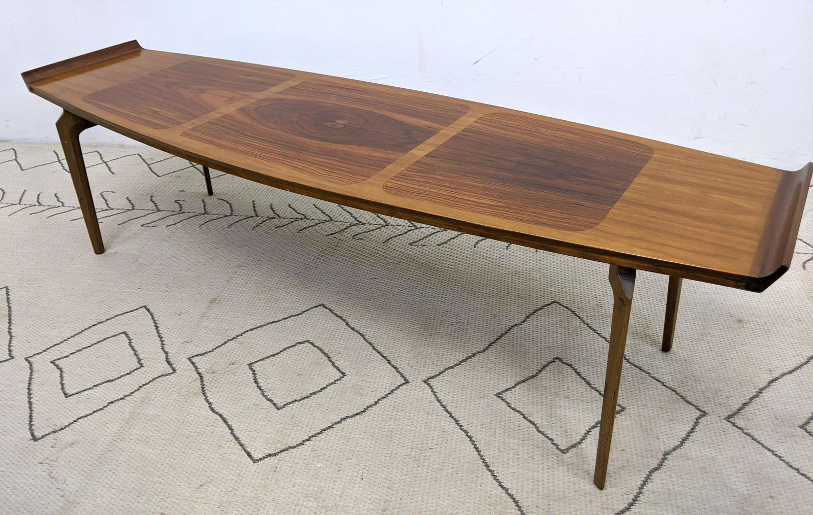 FABRY Attributed Coffee Cocktail Table. Rosewood and wa (1 of 10)