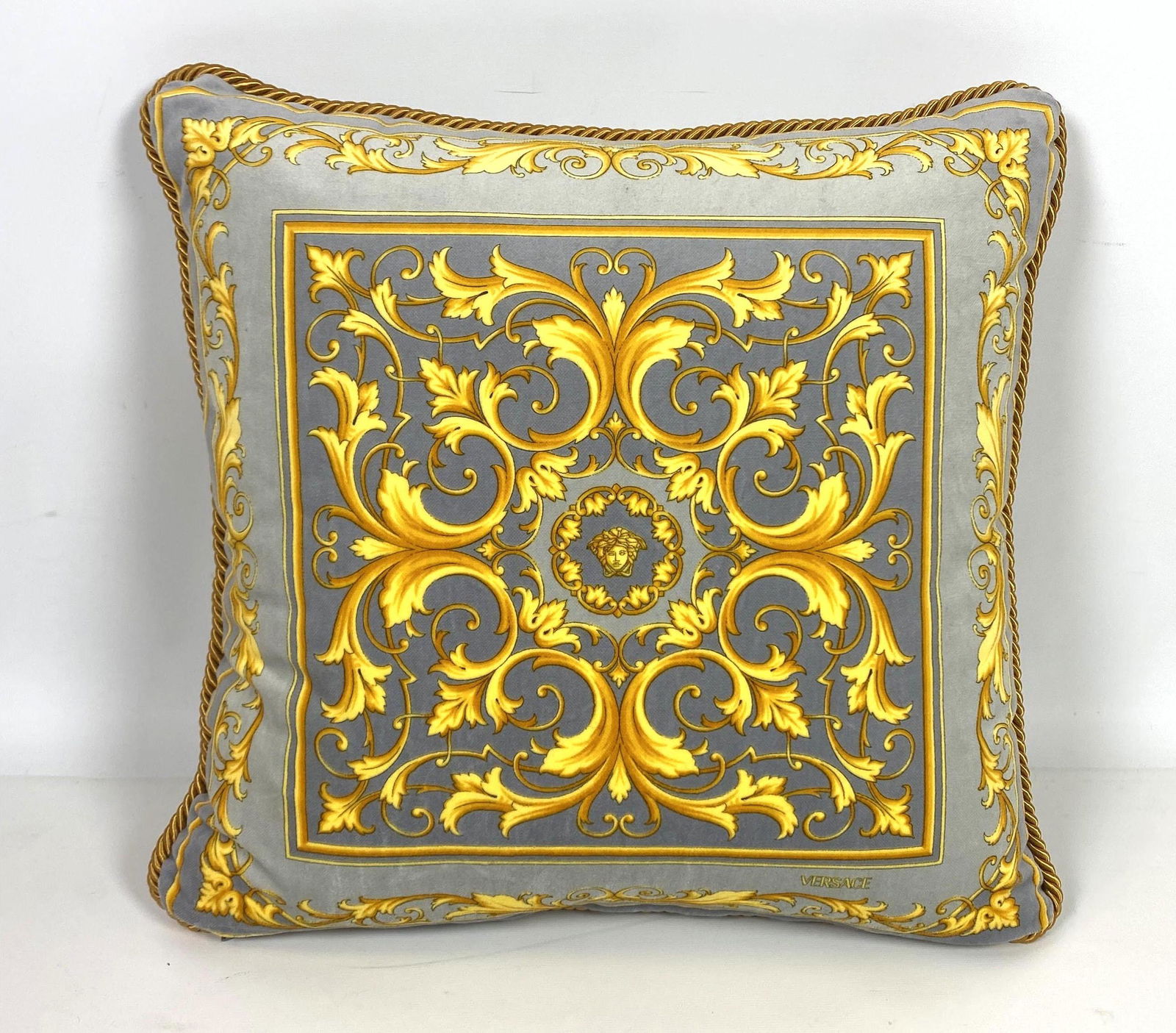 GIANNI VERSACE Square Pillow. Classic Design. Labeled. (1 of 8)