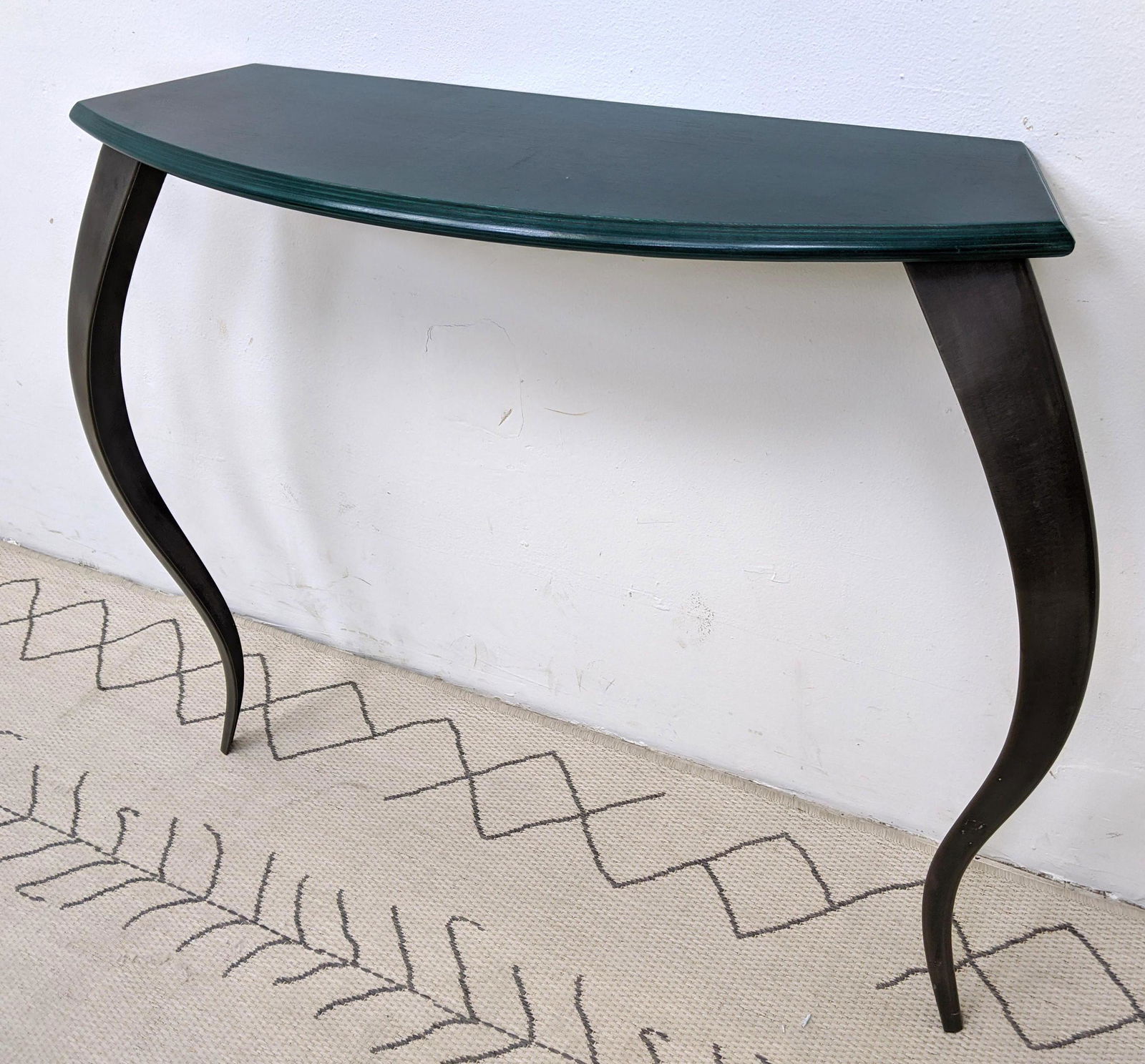 Contemporary Iron and Wood Wall Mount Console. (1 of 8)