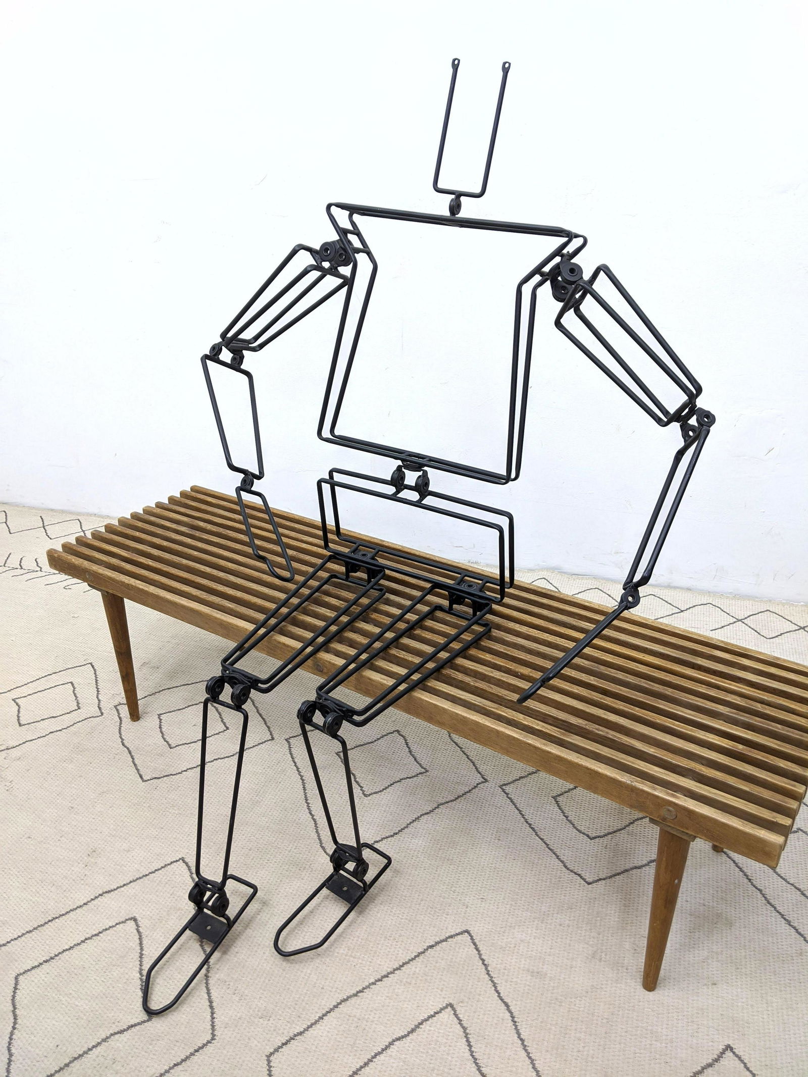 French Posable life size Iron Man Sculpture. (Bench not (1 of 9)