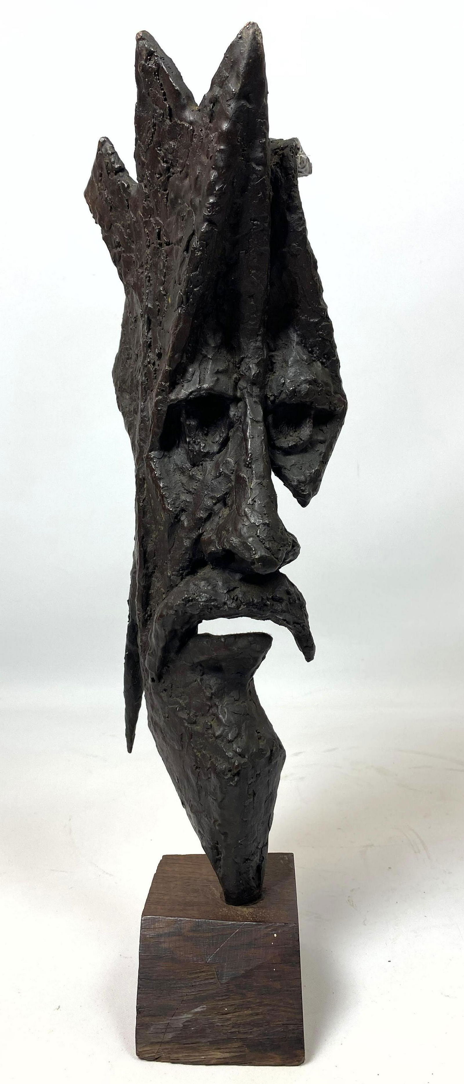 Signed MOLT 1972 Brutalist Bronze Sculpture.  Mid Centu (1 of 8)