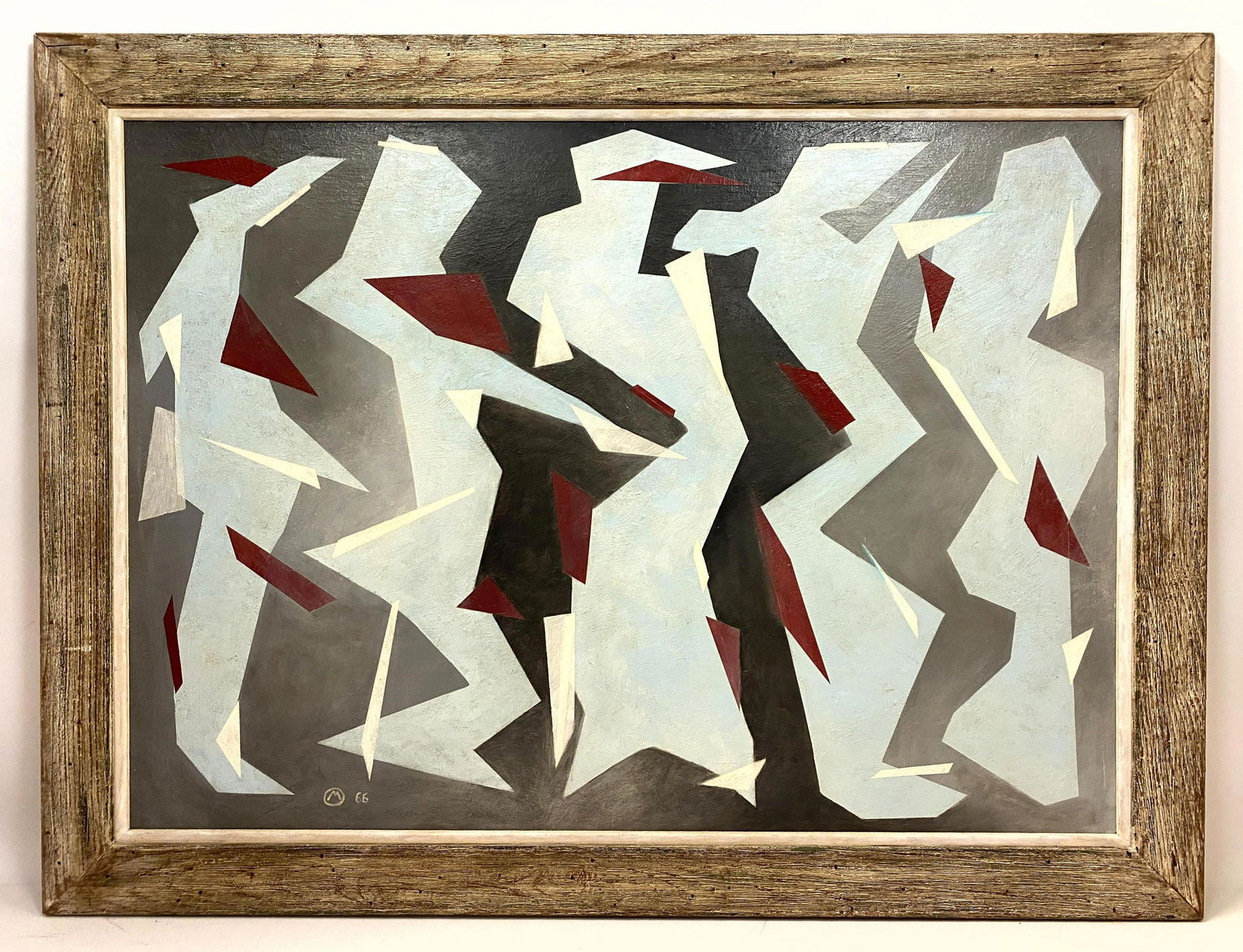 Modernist Geometric Abstract Oil Painting on Board. M 6 (1 of 10)