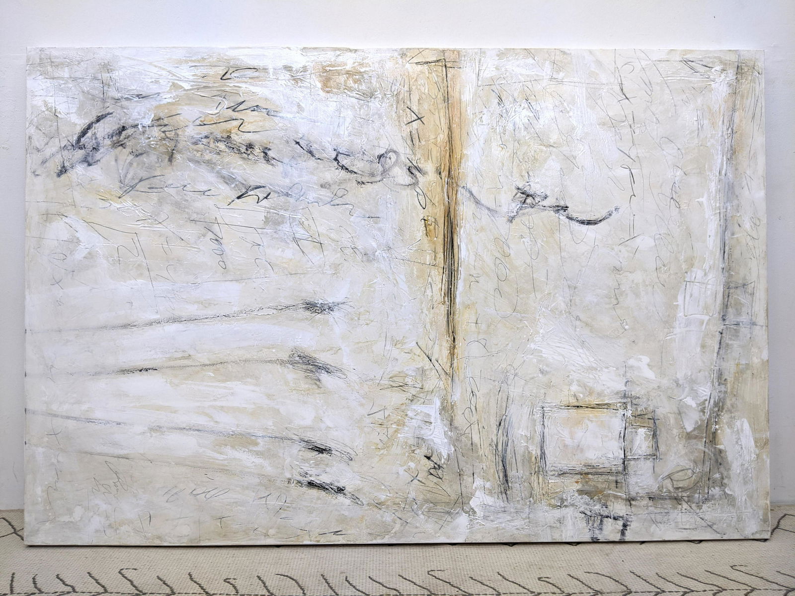 Large Abstract Modern Painting on Canvas. Graffiti. (1 of 10)