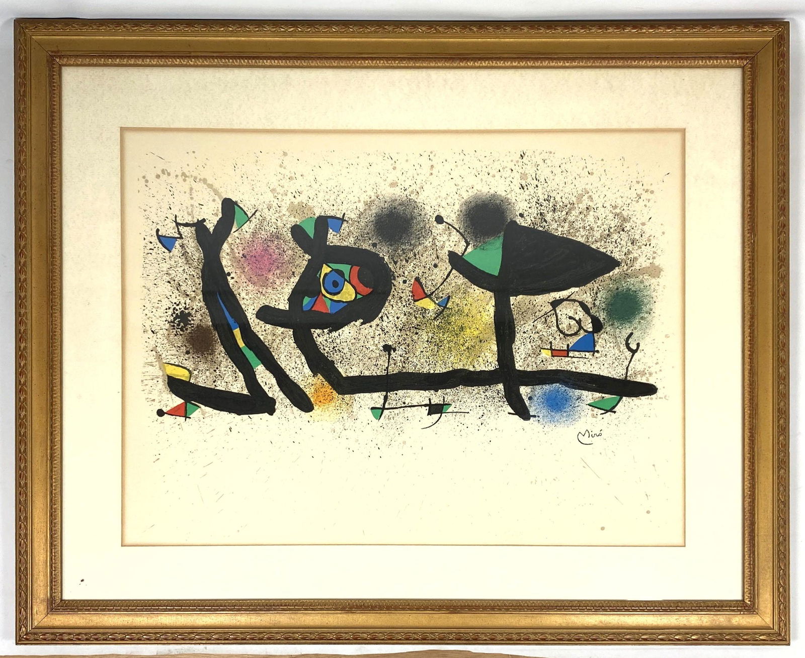 JOAN MIRO Lithograph Print Framed Under Glass. (1 of 10)