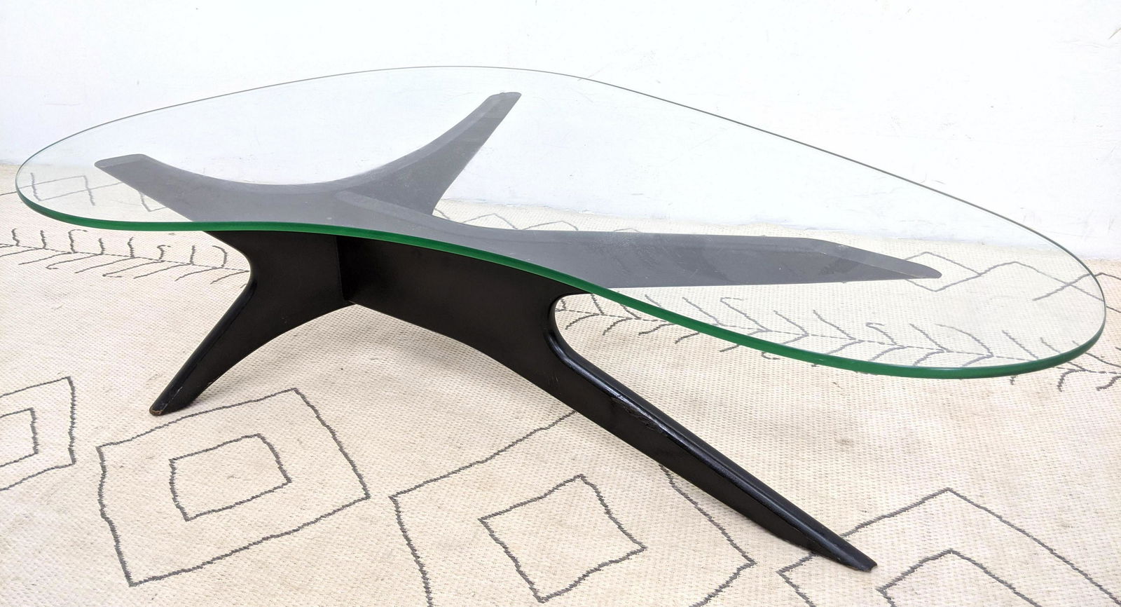 ADRIAN PEARSALL Coffee Cocktail Table.  Shaped glass to (1 of 12)